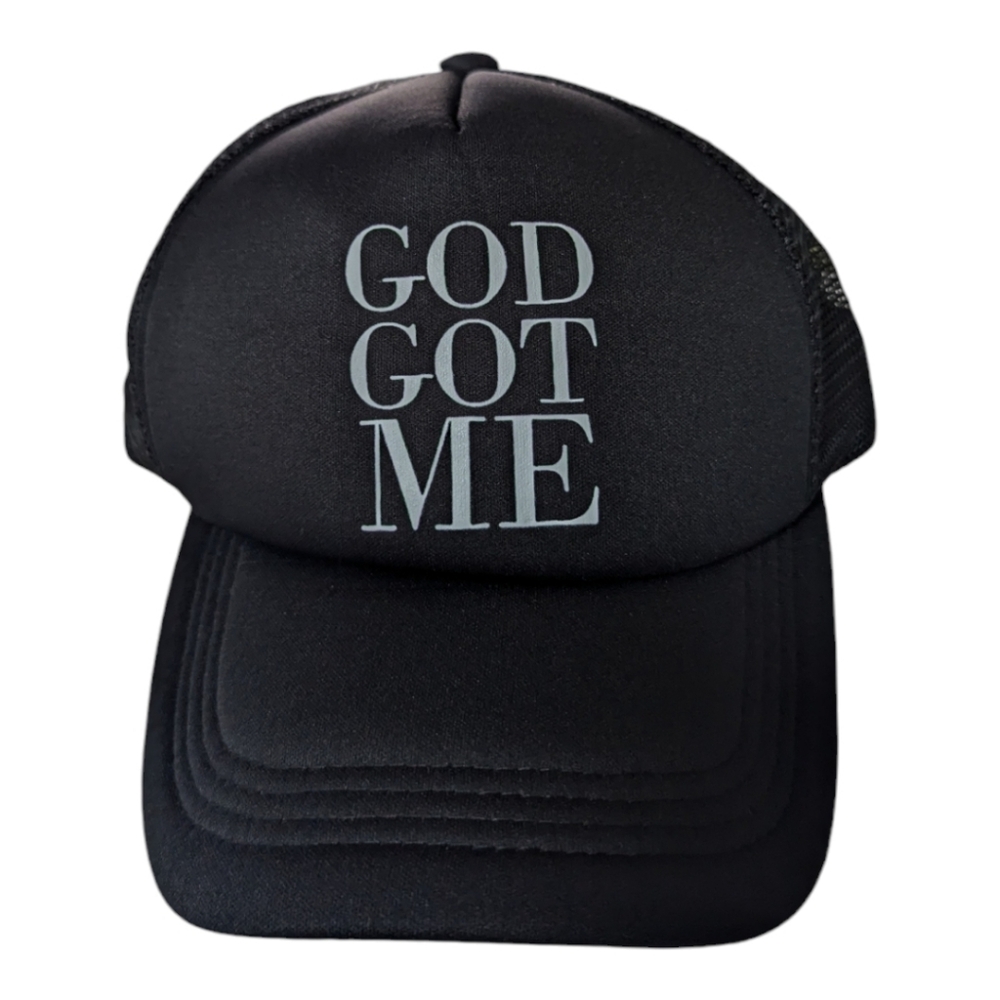 NEW Unisex men womens God Got Me Black Trucker Hat cap a-005